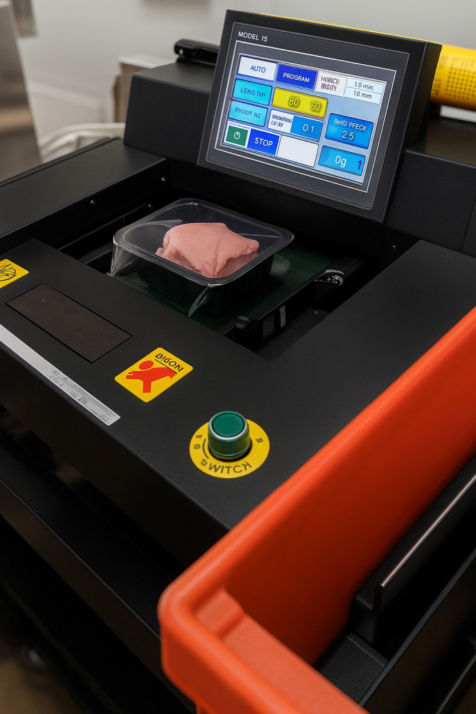 Станок для упаковки продукции в стрейч пленку FF-15