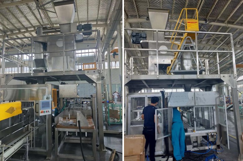 Линия для фасовки и упаковки сыпучей продукции в бумажные пакеты KYZD-F25