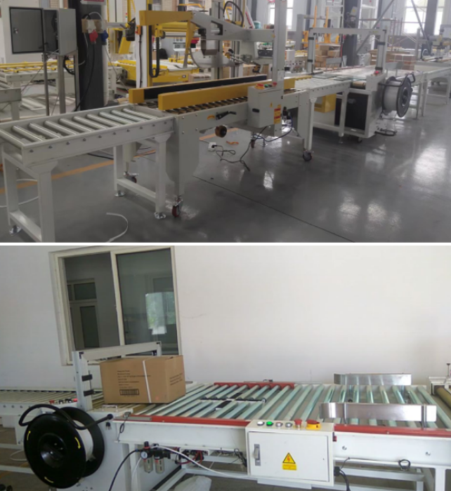 Линия для упаковки коробок стреппинг лентой MH-102A