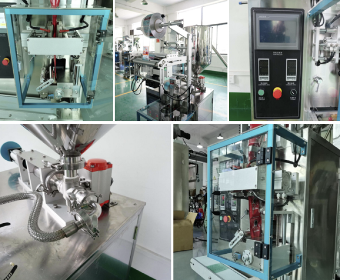 Вертикальный станок для фасовки и упаковки жидких продуктов в саше пакеты JS-220Y