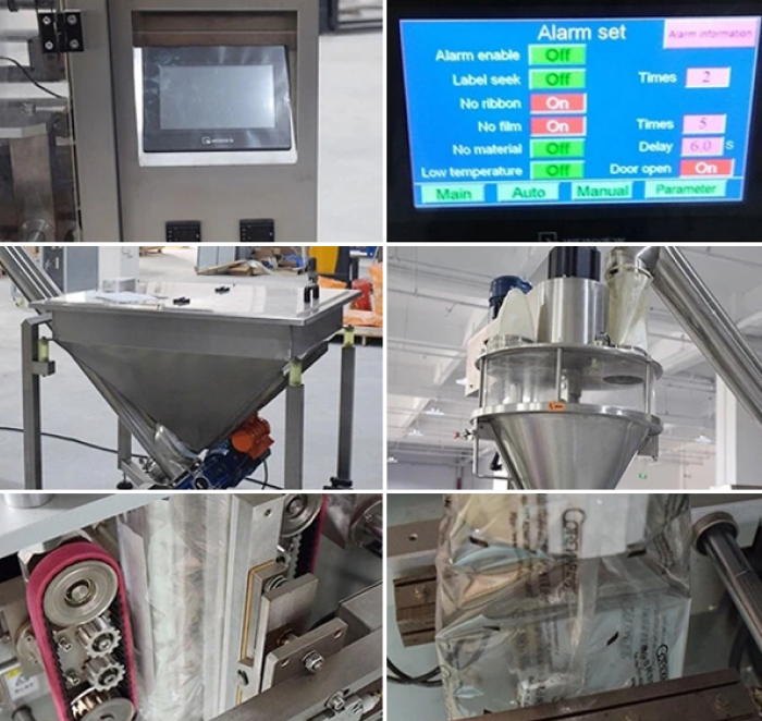 Станок для упаковки порошковой продукции в 3-х шовные пакеты JT-320