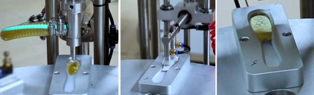 Линия для розлива меда в пластиковые ложки и упаковки в пакет YW-R2